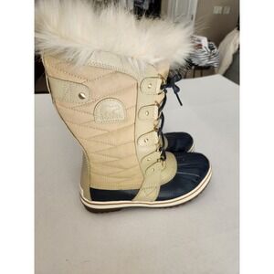 Sorel Women's Tofino II Faux Fur Waterproof Winter Snow Boots‎ Beige Size 8